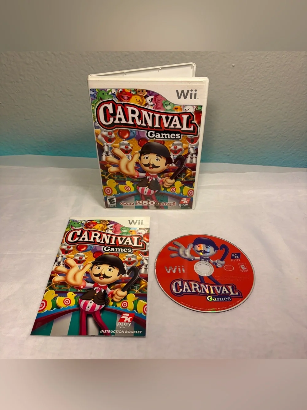 Carnival Games (Nintendo Wii, 2007) - CIB Complete In Box Tested & Works Game
